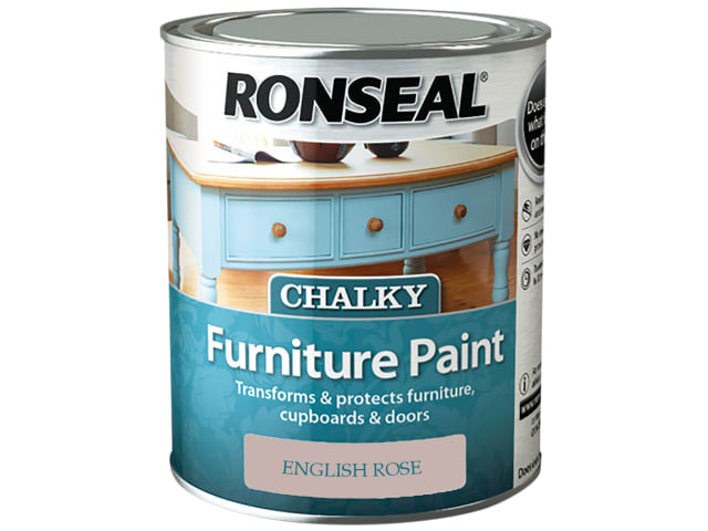 Ronseal Chalky Furniture Paint English Rose 750ml