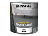 Ronseal Diamond Hard Floor Paint Satin White 2.5 litre