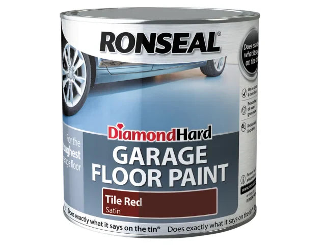 Ronseal Diamond Hard Garage Floor Paint Tile Red 2.5 litre