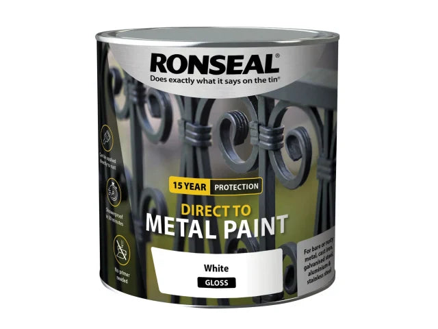 Ronseal Direct to Metal Paint White Gloss 2.5 litre