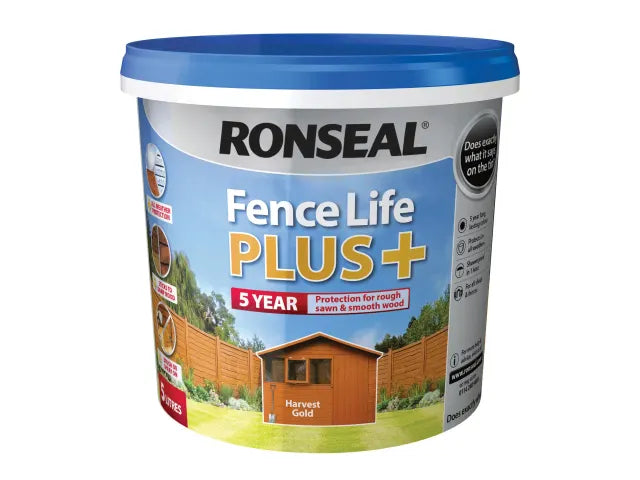 Ronseal Fence Life Plus+ Harvest Gold 5 litre