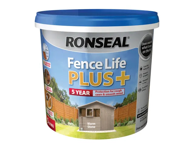 Ronseal Fence Life Plus+ Warm Stone 5 litre