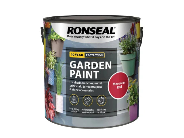 Ronseal Garden Paint Moroccan Red 2.5 litre