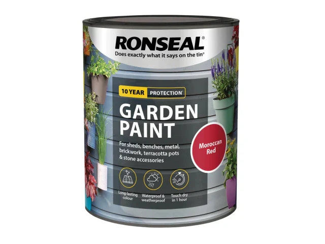 Ronseal Garden Paint Moroccan Red 750ml