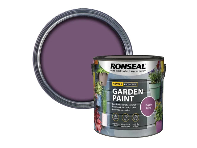 Ronseal Garden Paint Purple Berry 2.5 litre