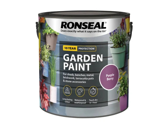 Ronseal Garden Paint Purple Berry 2.5 litre