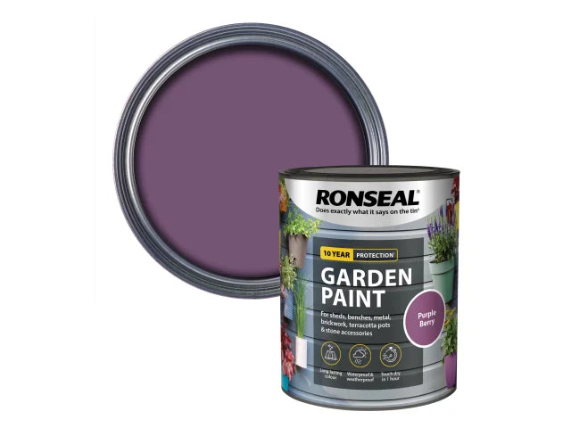 Ronseal Garden Paint Purple Berry 750ml