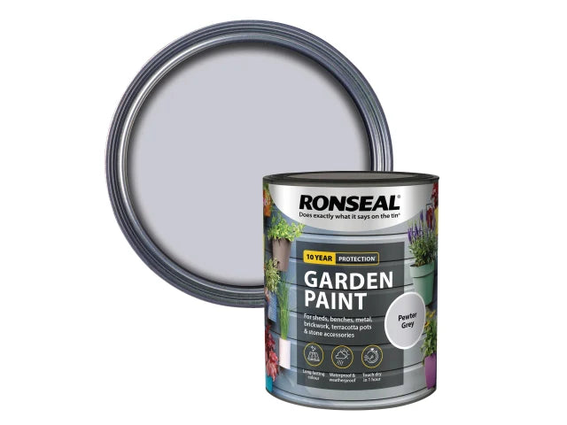 Ronseal Garden Paint Pewter Grey 750ml