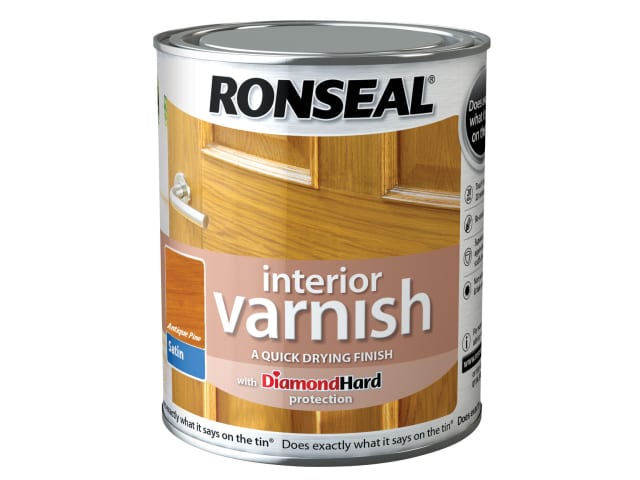 Ronseal Interior Varnish Quick Dry Satin Antique Pine 250ml