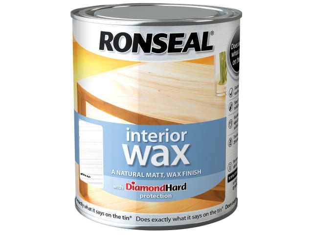 Ronseal Interior Wax White Ash 750ml