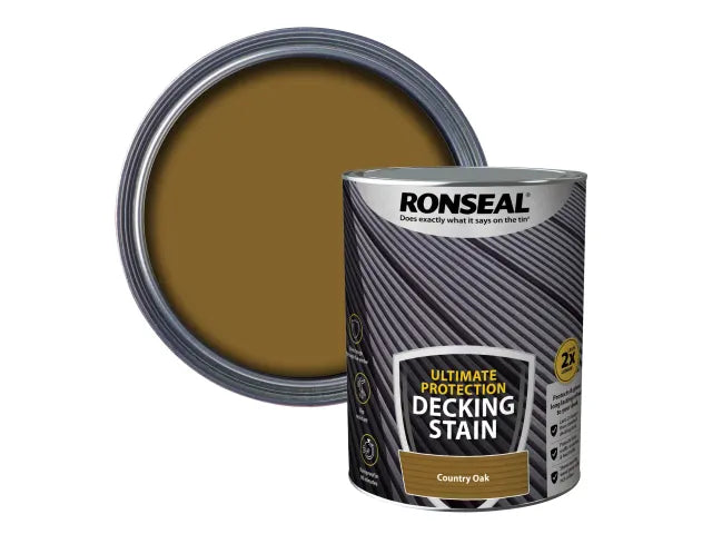 Ronseal Ultimate Protection Decking Stain Country Oak 5 litre