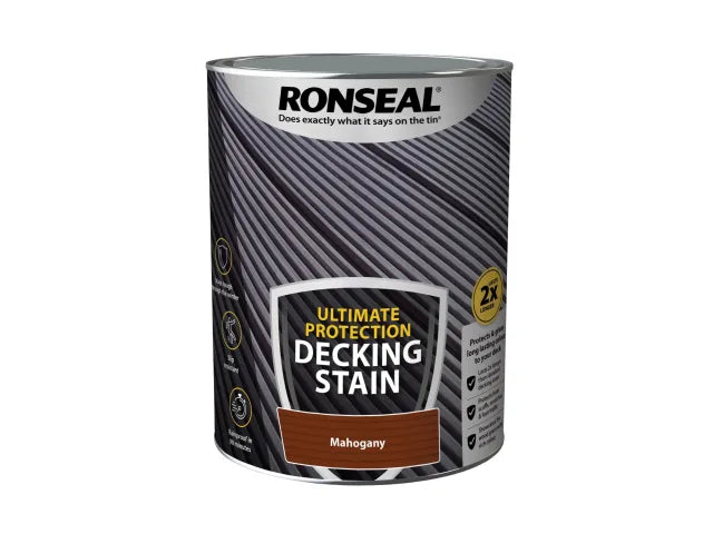 Ronseal Ultimate Protection Decking Stain Rich Mahogany 5 litre