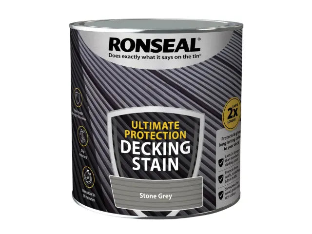 Ronseal Ultimate Protection Decking Stain Stone Grey 2.5 litre