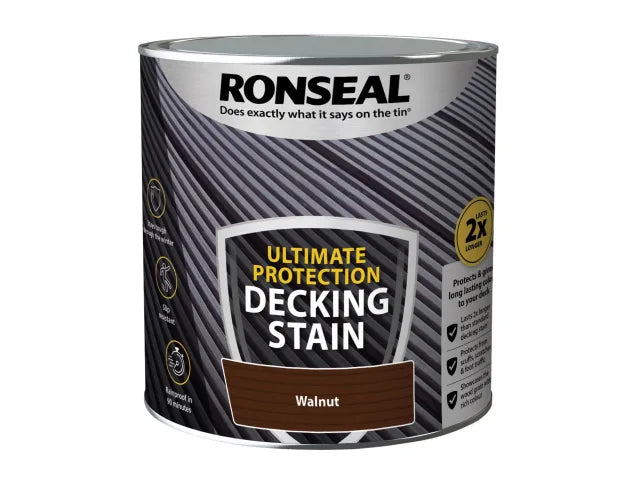 Ronseal Ultimate Protection Decking Stain Walnut 2.5 litre