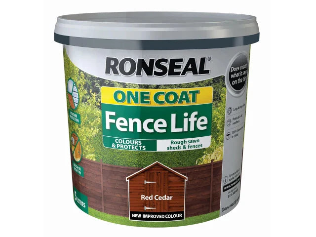 Ronseal One Coat Fence Life Red Cedar 5 litre