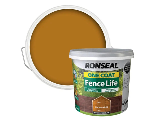 Ronseal One Coat Fence Life Harvest Gold 5 litre