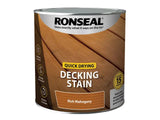 Ronseal Quick Drying Decking Stain Rich Mahogany 2.5 litre