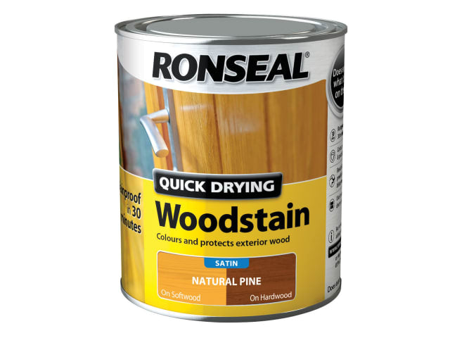 Ronseal Quick Drying Woodstain Satin Natural Pine 750ml
