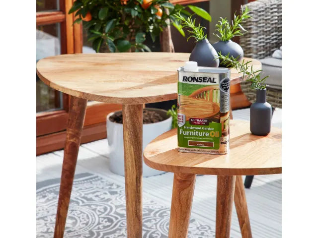Ronseal Ultimate Protection Hardwood Garden Furniture Oil Natural 1 litre