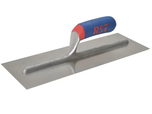 R.S.T. Plasterer's Finishing Trowel Stainless Steel Soft Touch Handle 14 x 4.3/4in