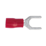 Sealey Easy-Entry Fork Terminal Ø5.3mm (2BA) Red Pack of 100