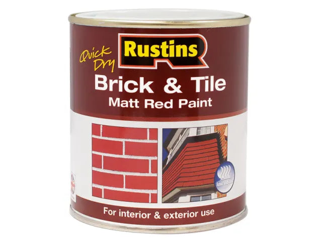 Rustins Quick Dry Brick & Tile Paint Matt Red 1 litre