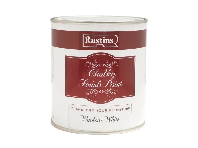 Rustins Chalky Finish Paint Windsor White 250ml