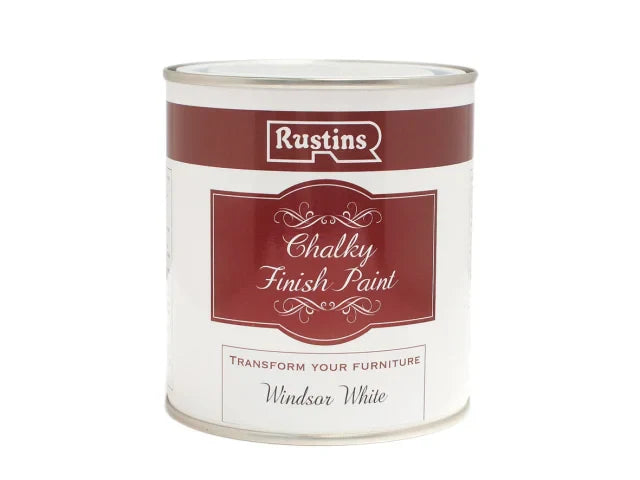 Rustins Chalky Finish Paint Windsor White 500ml