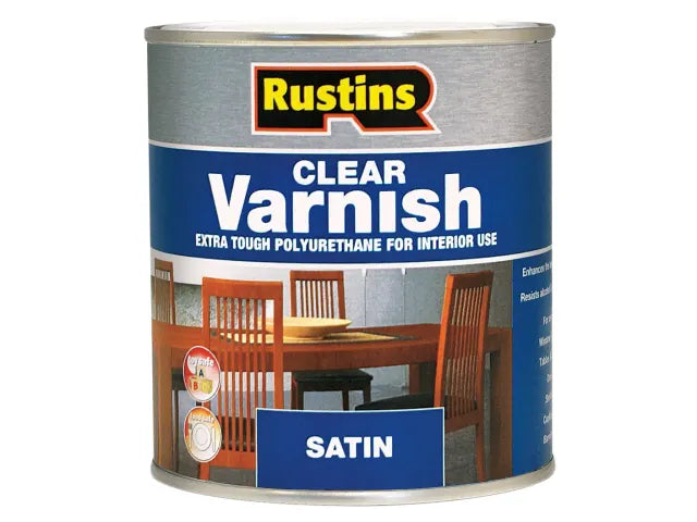 Rustins Polyurethane Varnish Satin Clear 250ml