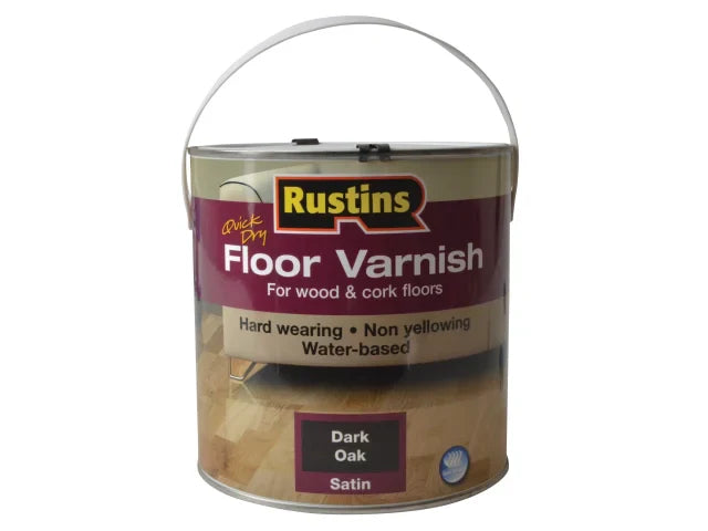 Rustins Quick Dry Coloured Floor Varnish Dark Oak 2.5 litre