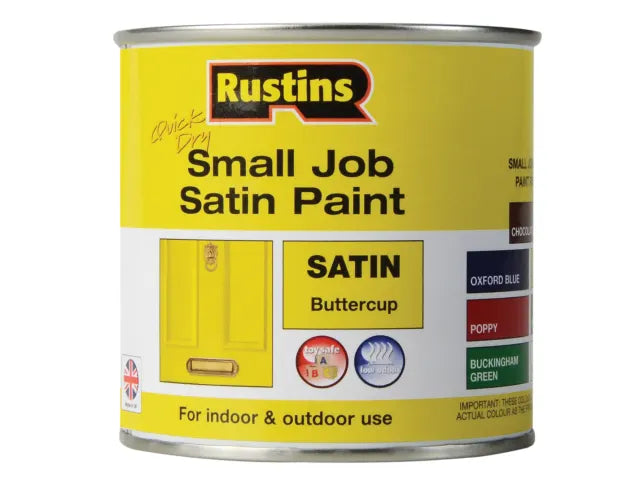 Rustins Quick Dry Small Job Satin Paint Buttercup 250ml