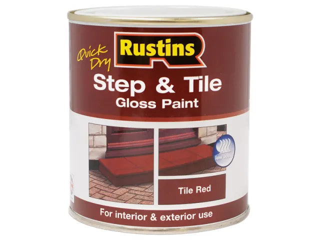 Rustins Quick Dry Step & Tile Paint Gloss Red 500ml