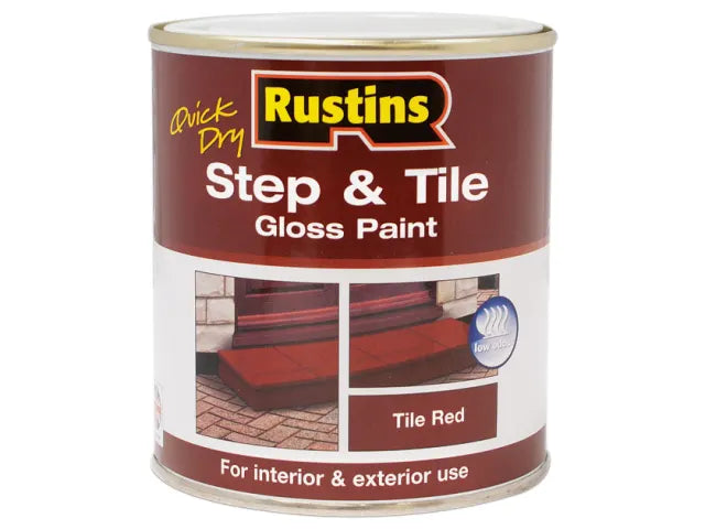 Rustins Quick Dry Step & Tile Paint Gloss Red 2.5 litre