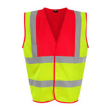 Prortx High Visibility Waistcoat - HV Yellow/Red