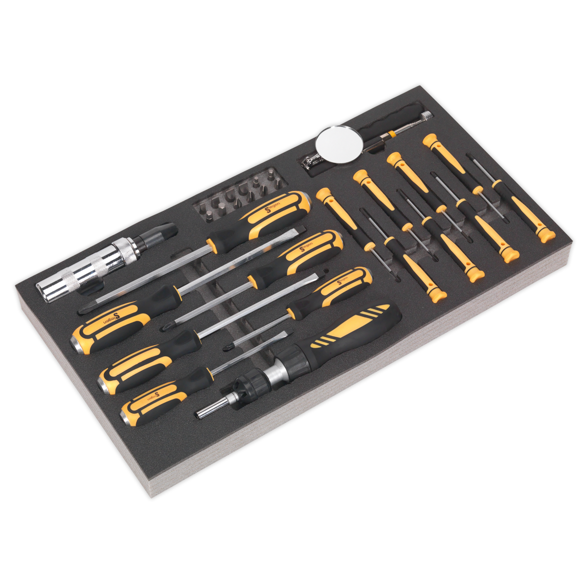 Sealey Tool Tray with Screwdriver Set 36pc