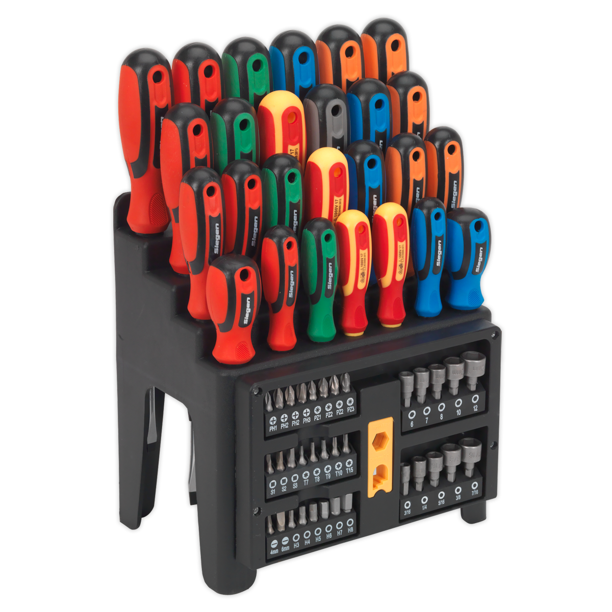 Sealey Screwdriver, Bit & Nut Driver Set 61pc