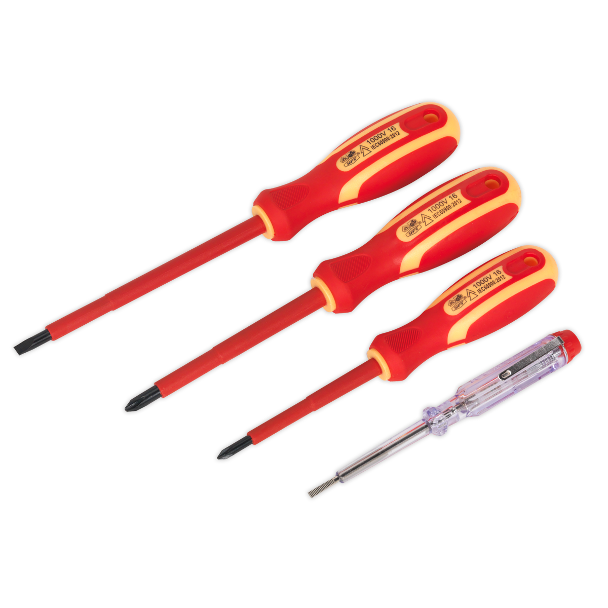 Sealey Electrician's Screwdriver Set 4pc VDE Approved