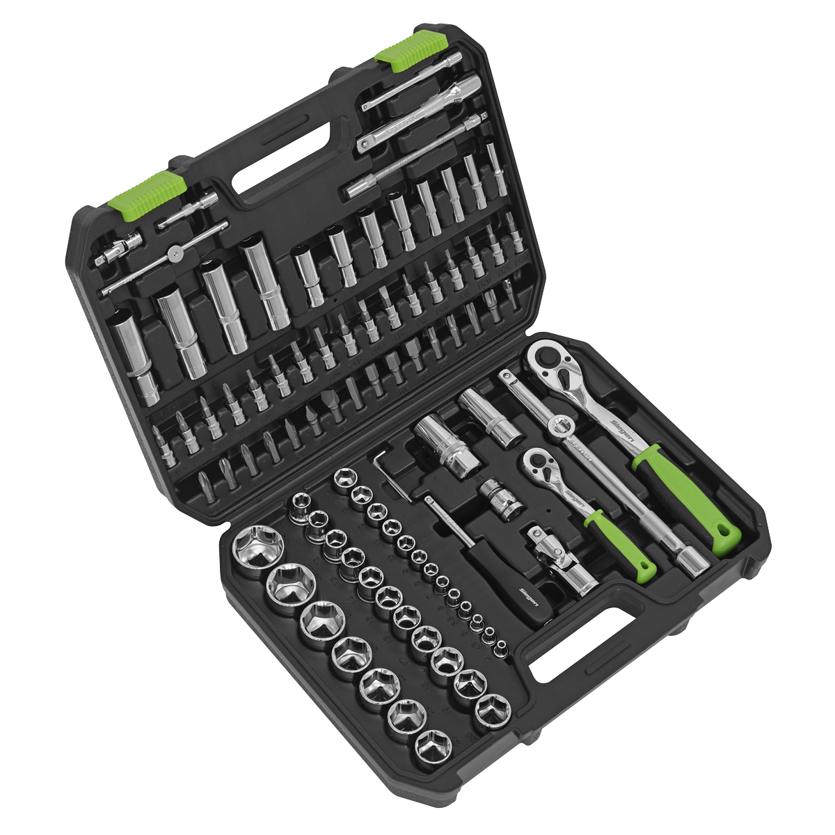 Sealey Socket Set 94pc 1/4" & 1/2"Sq Drive WallDrive® Metric