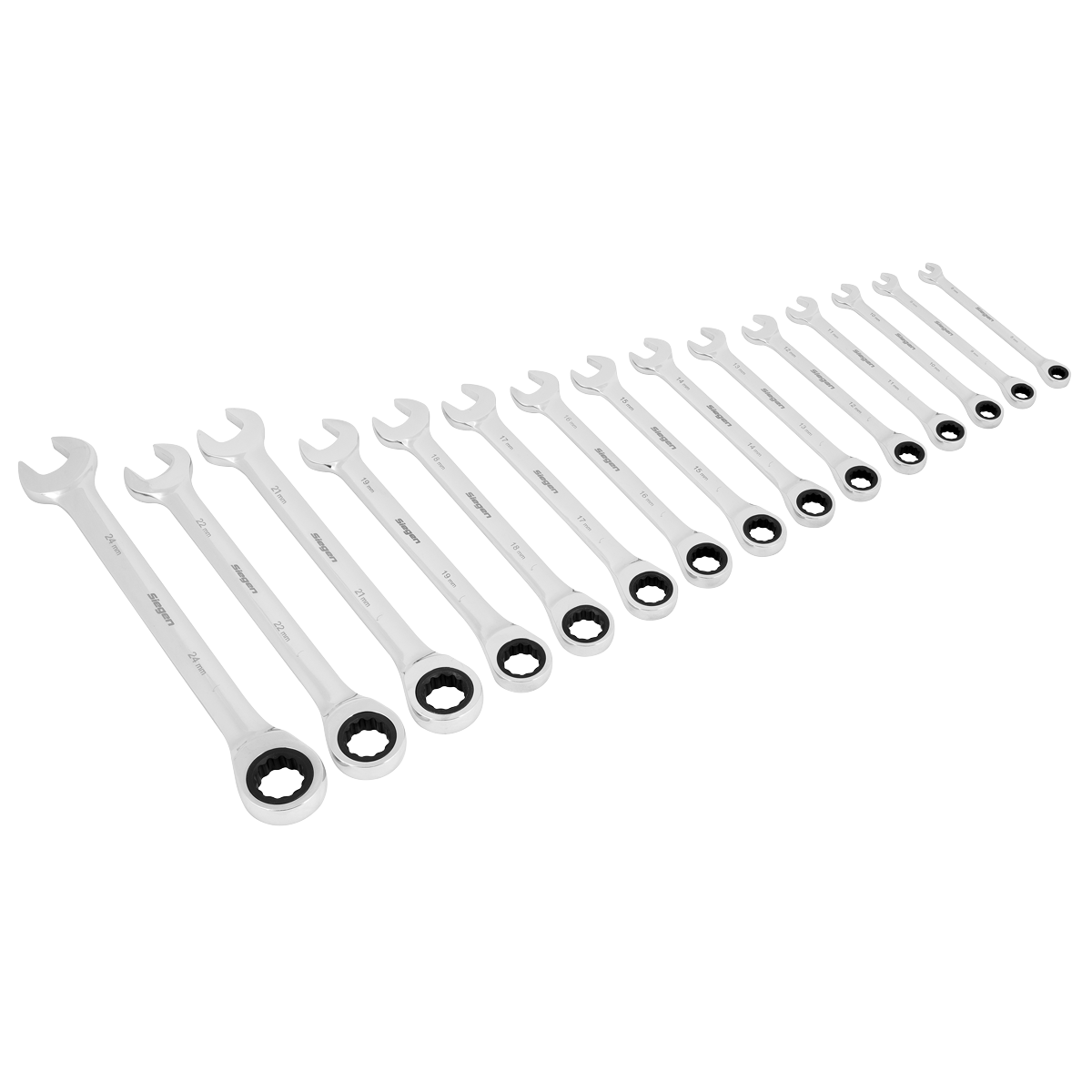 Sealey Combination Ratchet Spanner Set 15pc Metric