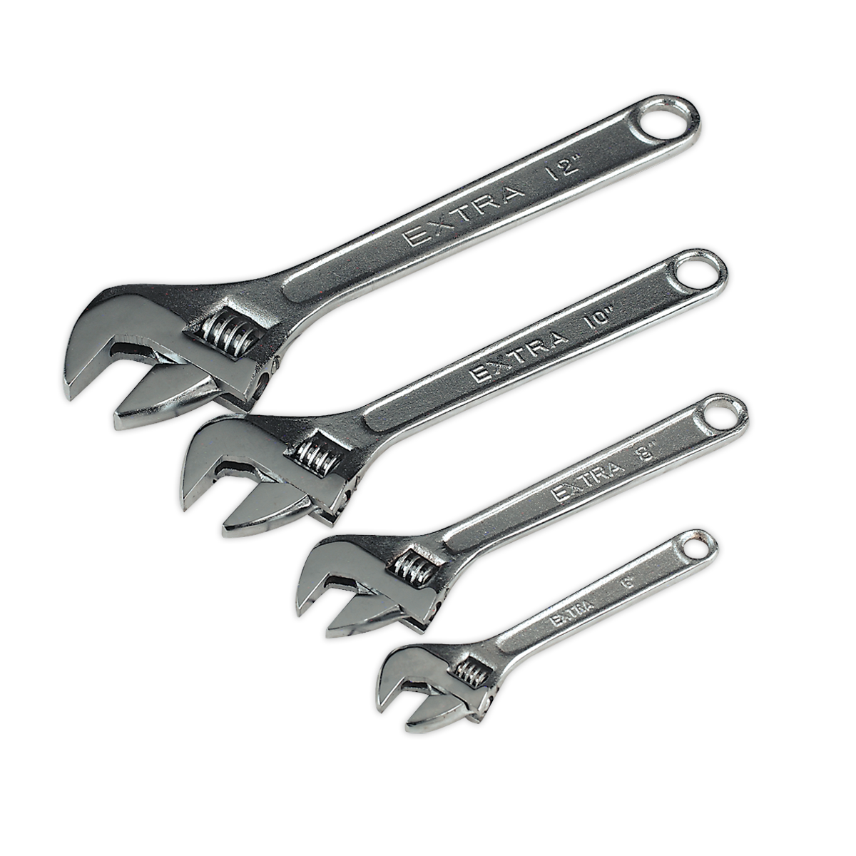 Sealey Adjustable Wrench Set 4pc 150, 200, 250 & 300mm