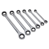 Sealey Double End Ratchet Ring Spanner Set 6pc Metric