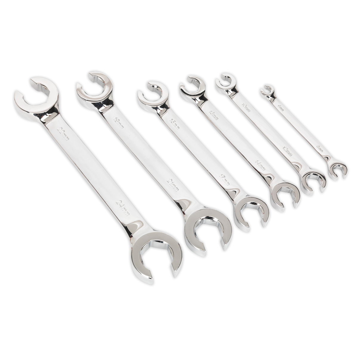 Sealey Flare Nut Spanner Set 6pc Metric