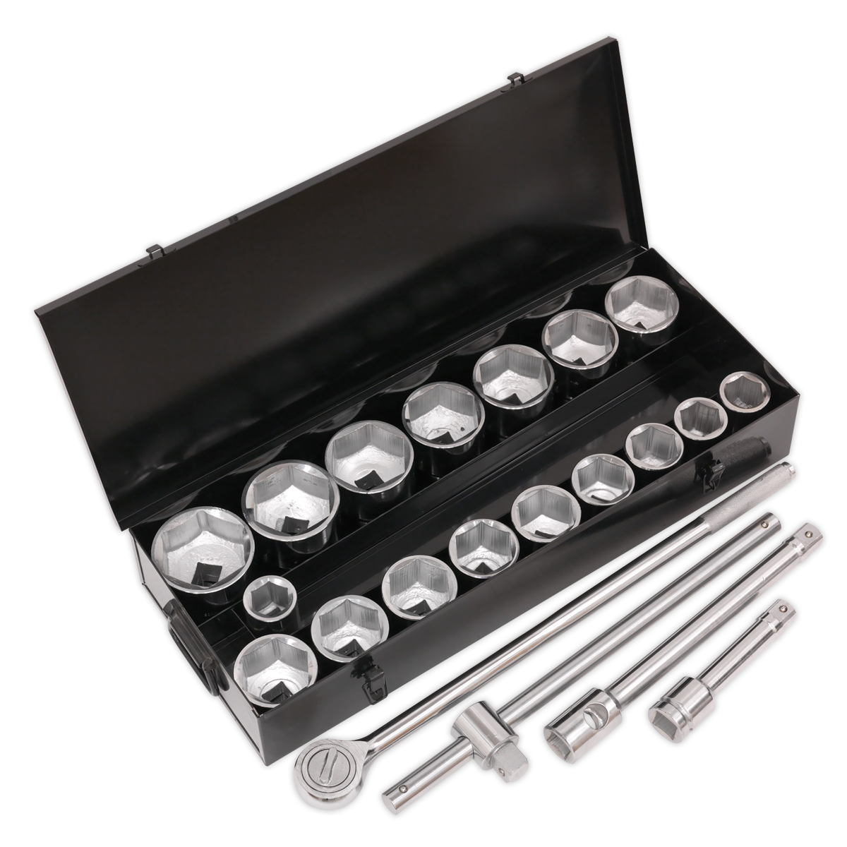 Sealey Socket Set 21pc 1"Sq Drive 6pt WallDrive® Metric