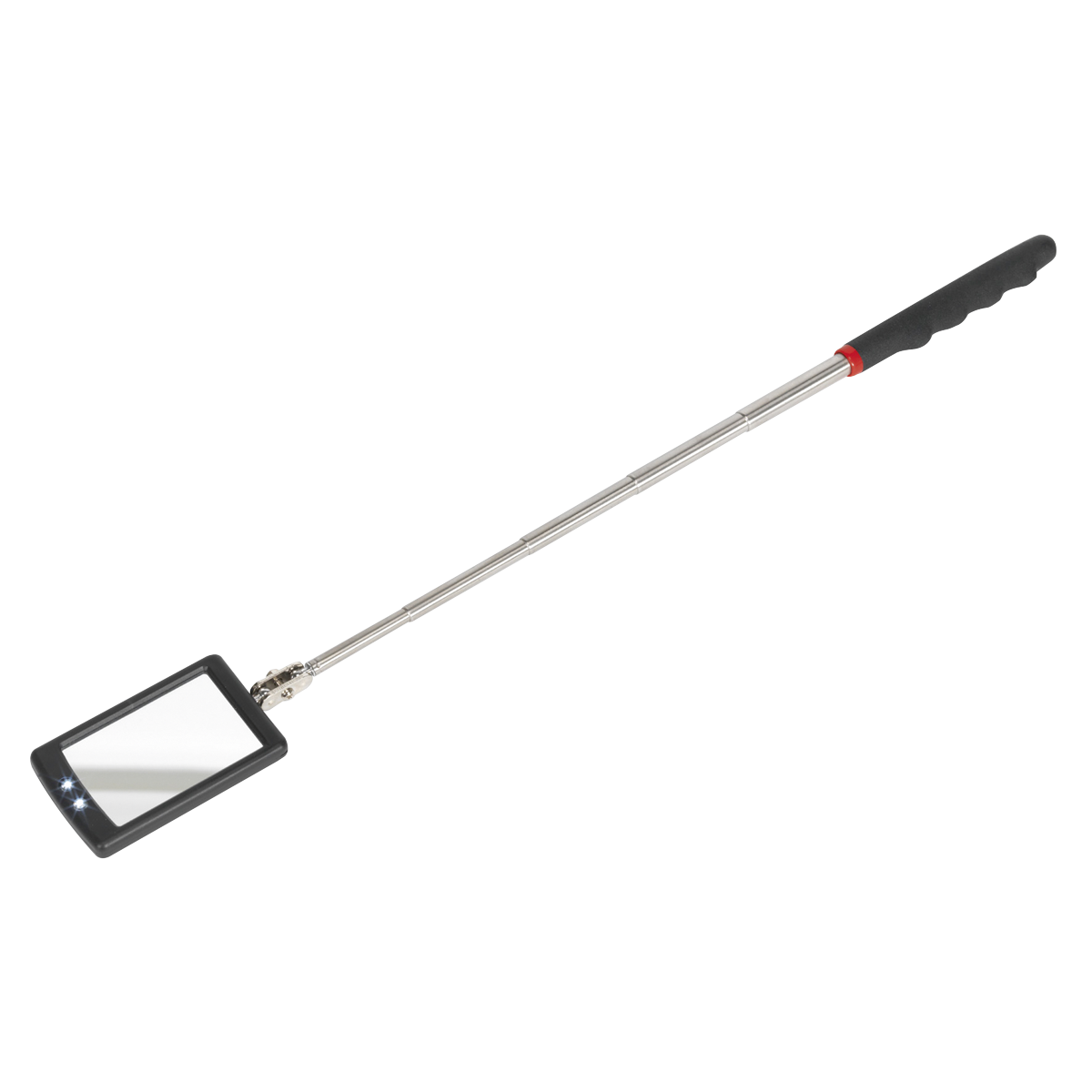 Sealey Telescopic Inspection Mirror 52 x 83mm with 2 LEDs