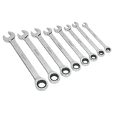 Sealey Combination Ratchet Spanner Set 8pc Imperial