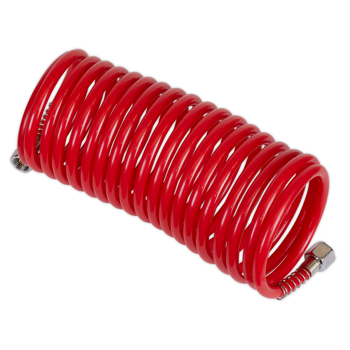 Sealey PE Coiled Air Hose 5m x Ø5mm with 1/4"BSP Unions