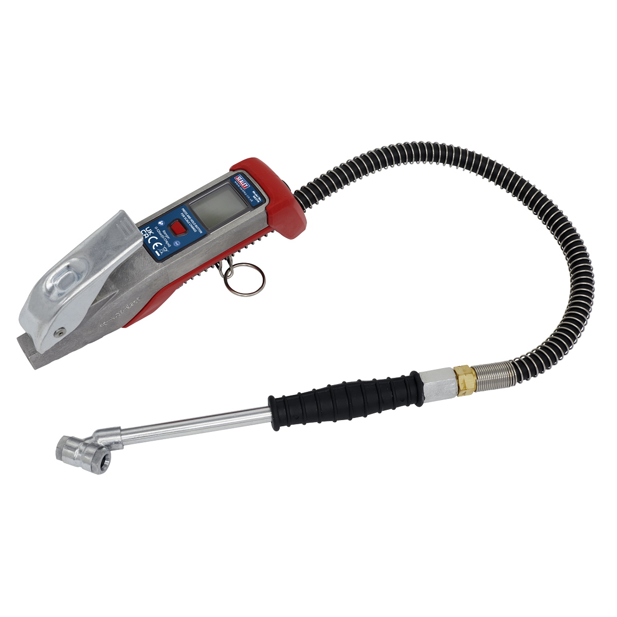 Sealey Digital Tyre Inflator 0.5m Hose with Twin Push-On Connector