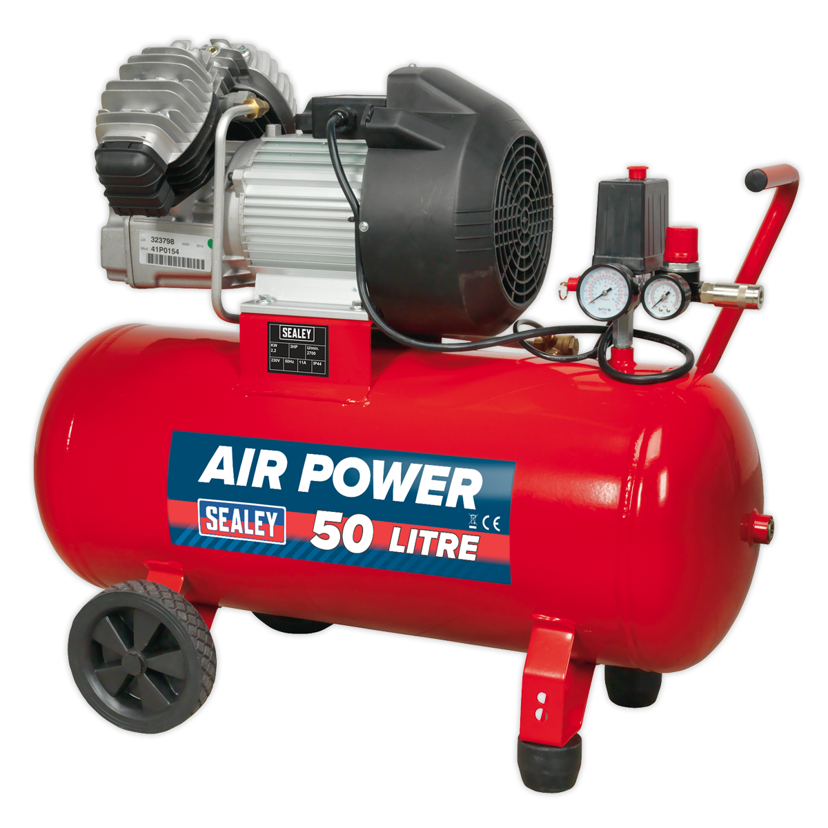 Sealey Air Compressor 50L V-Twin Direct Drive 3hp SAC05030