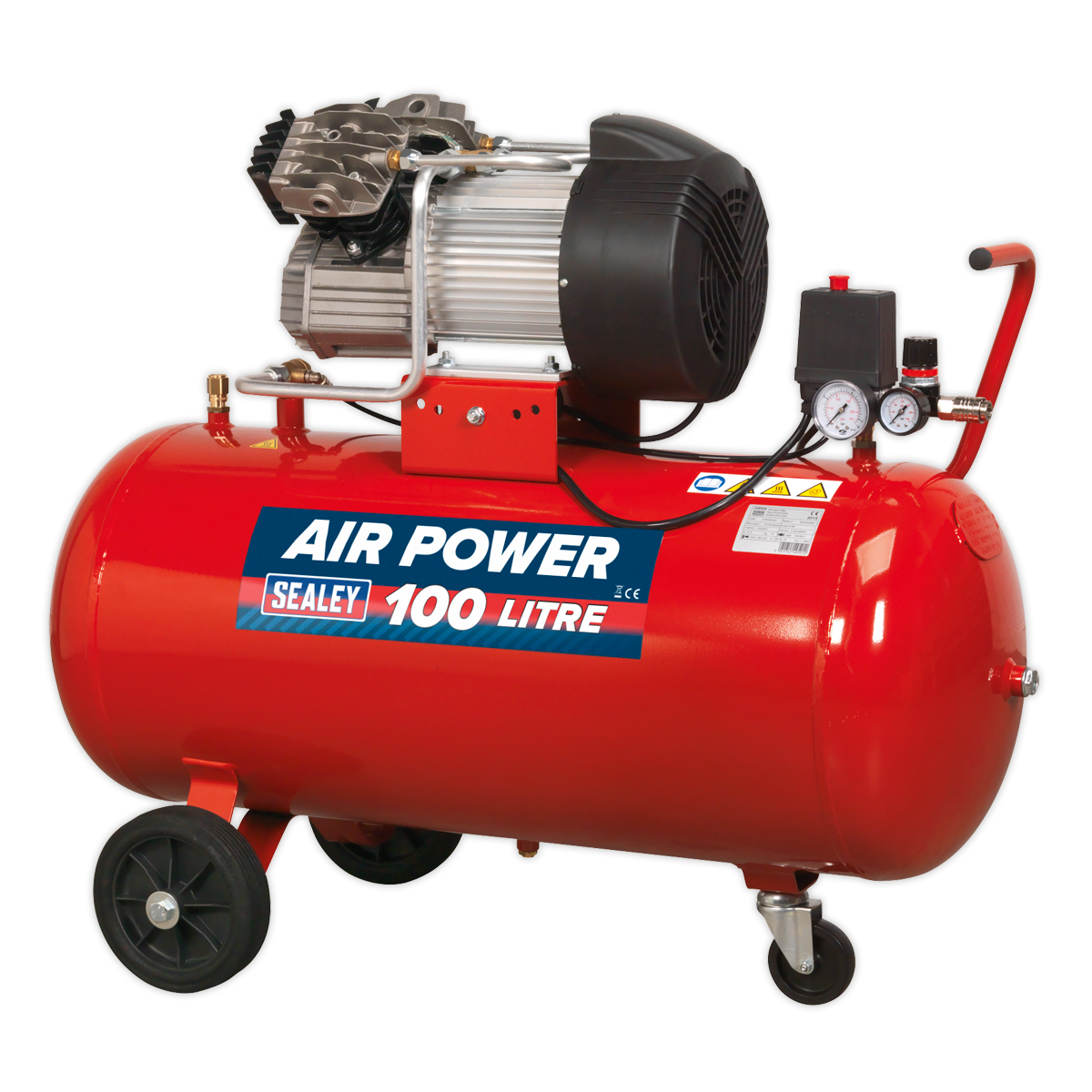 Sealey Air Compressor 100L V-Twin Direct Drive 3hp SAC10030