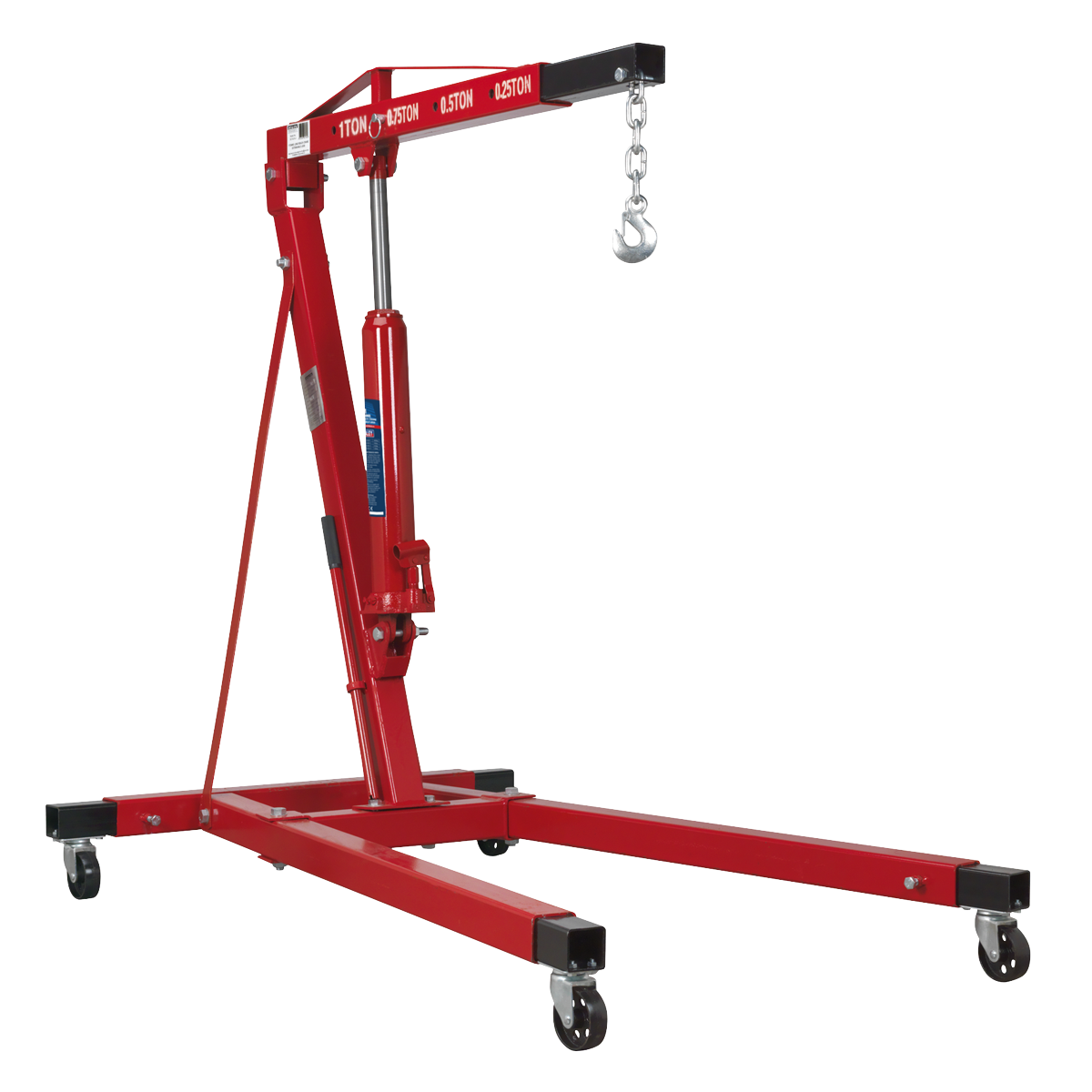 Sealey Engine Crane 1 Tonne Long Reach Extendable Legs